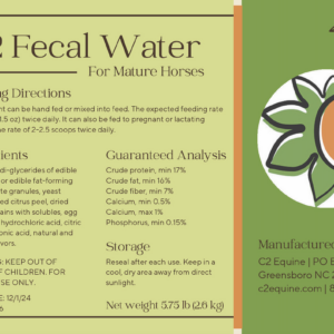 C2 Fecal Water supplement label